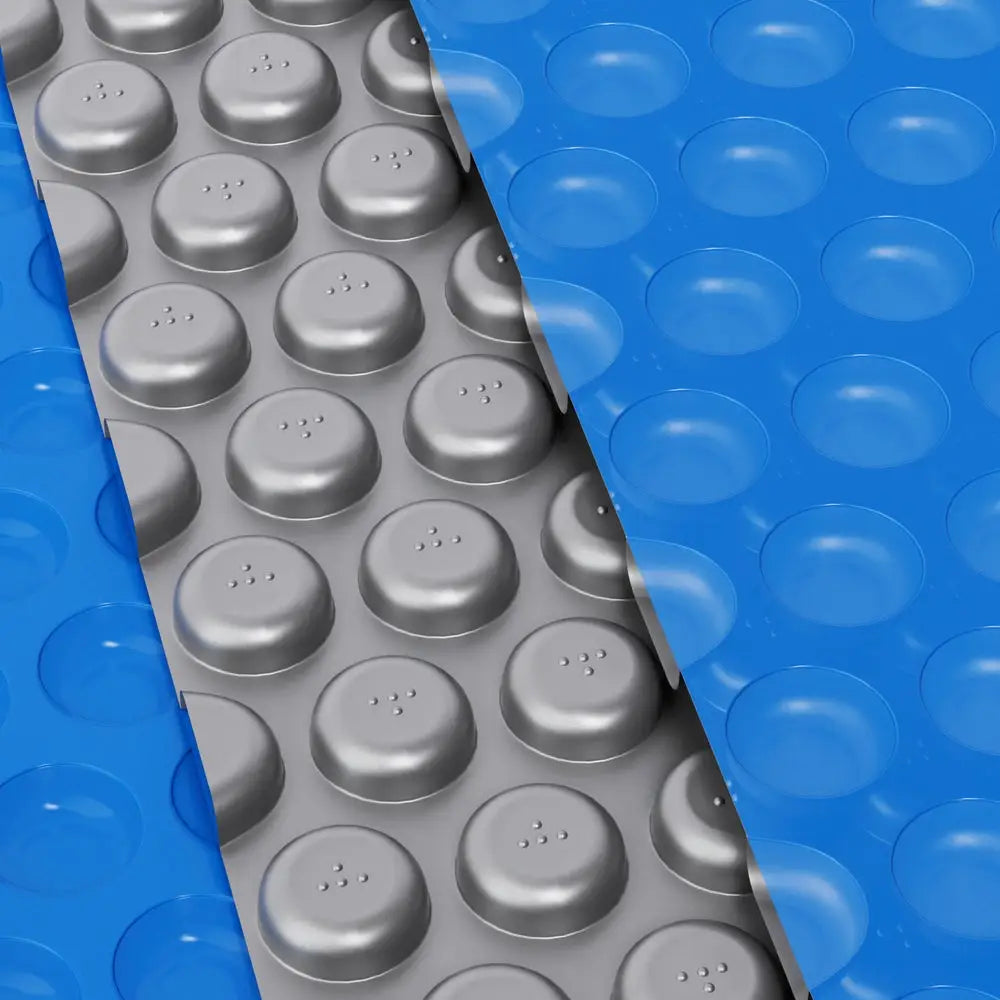 Aquabuddy Pool Cover 600 Micron 11x6.2m Swimming Pool Solar Blanket Blue Silver - Home & Garden > Pool & Accessories >