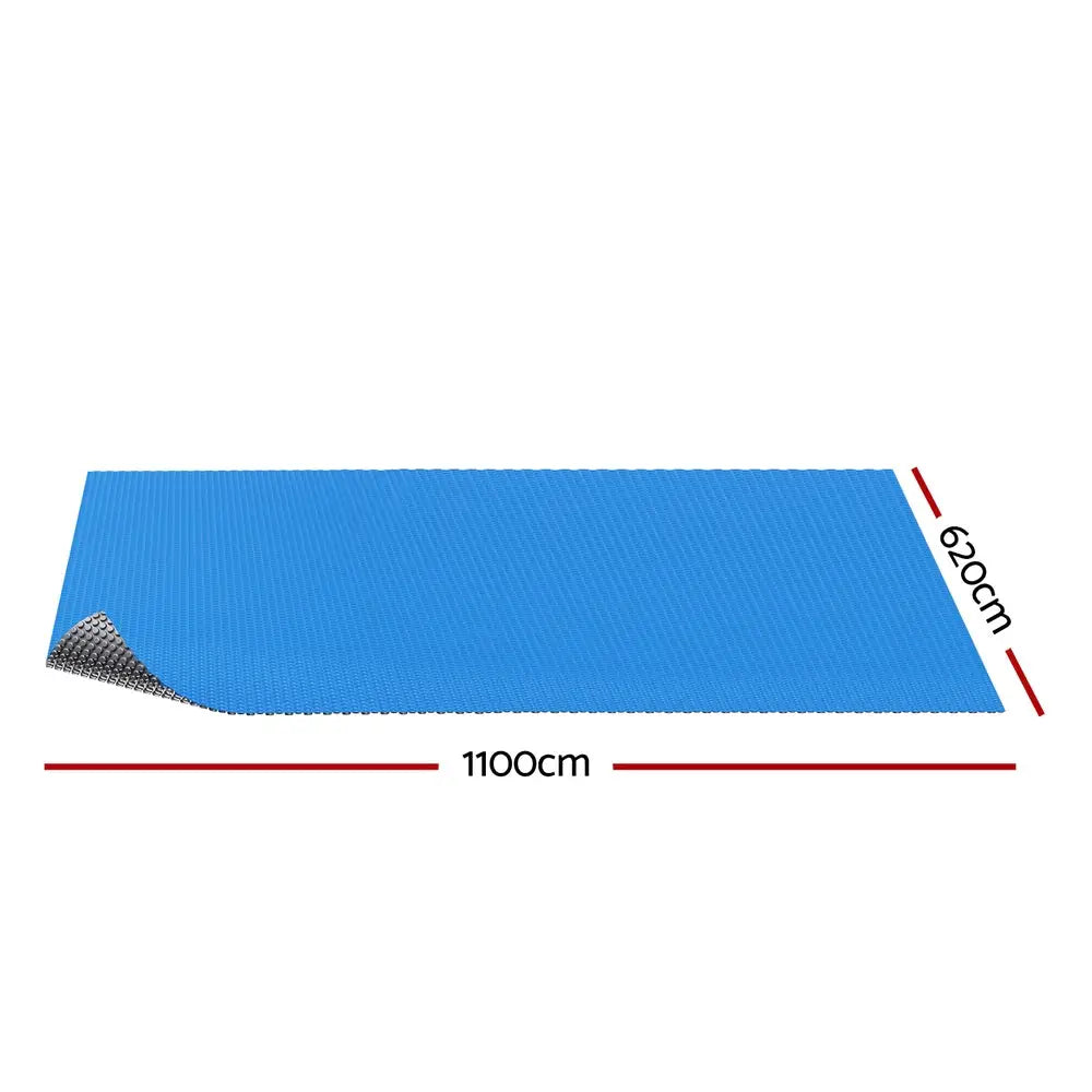 Aquabuddy Pool Cover 600 Micron 11x6.2m Swimming Pool Solar Blanket Blue Silver - Home & Garden > Pool & Accessories >