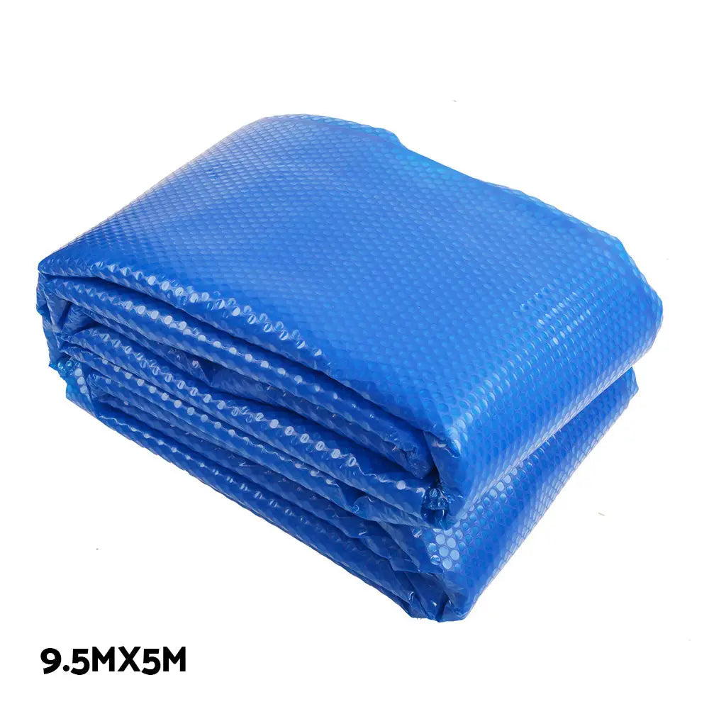 Aquabuddy Pool Cover 9.5x5m 400 Micron Silver Swimming Pool Solar Blanket 5.5m Roller - Home & Garden > Pool &