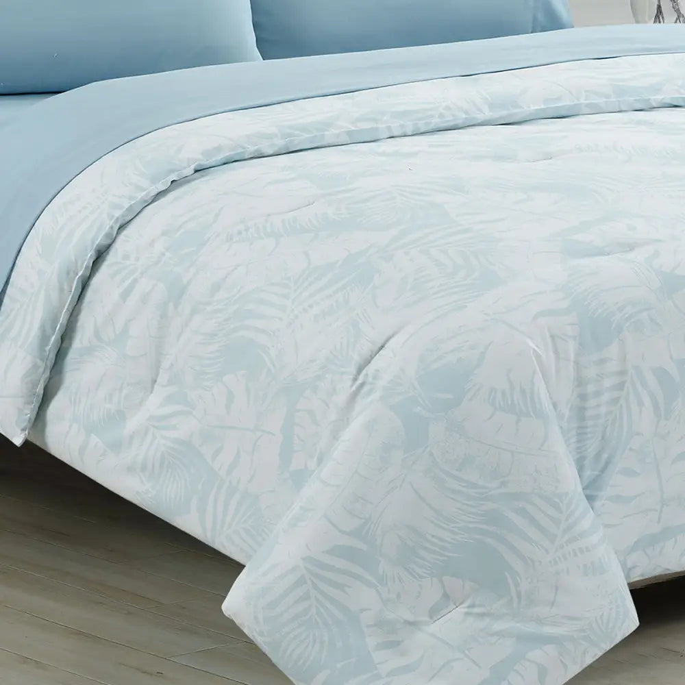 Ardor Bayview Blue 7 Pcs Bed-In-A-Bag Comforter Set with Sheet Set Queen - Home & Garden > Bedding > Bed Sheets