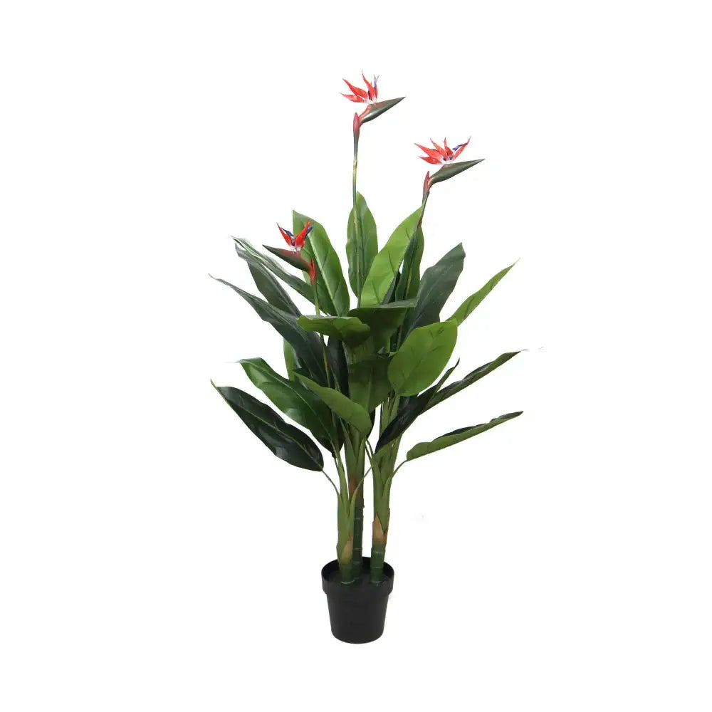 Artificial Bird Of Paradise Plant 150cm (Red Flowers) - Home & Garden > Home & Garden Others