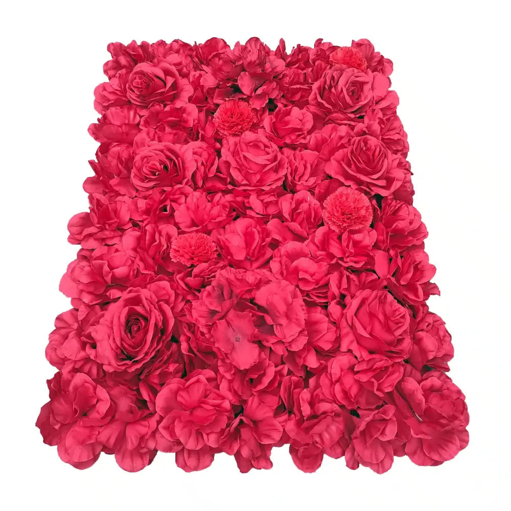 Artificial Flower Wall Backdrop Panel 40cm X 60cm Romantic Red - Home & Garden > Home Office Accessories