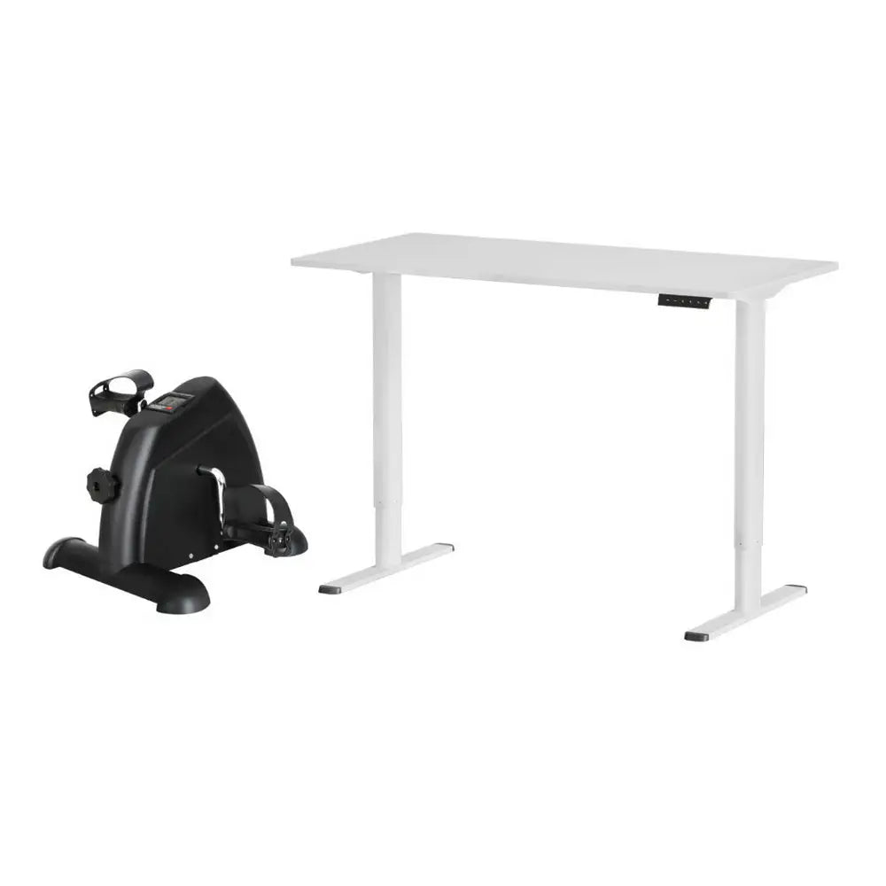 Artiss 120cm Electric Standing Desk with Mini Peal Exercise Bike Home Office - Furniture > Office > Office & Desk Chairs