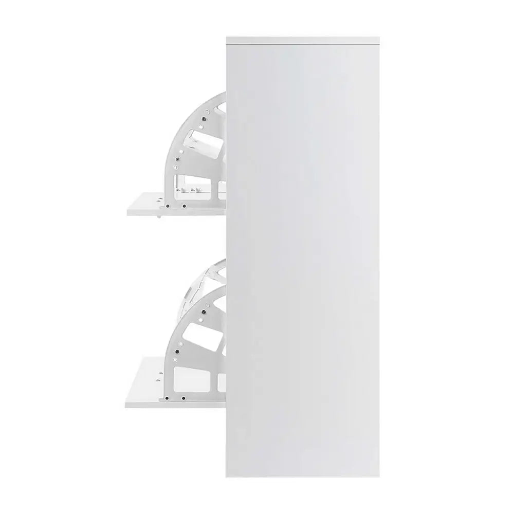 Artiss 2 Door Shoe Cabinet - White - Home & Garden > Storage