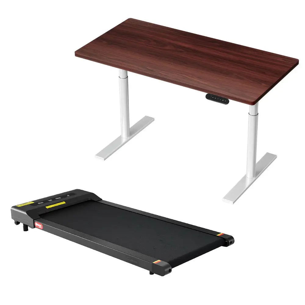 Artiss 400mm Treadmill Electric Walking Pad with 120cm Automatic Standing Desk - Furniture > Office > Desks