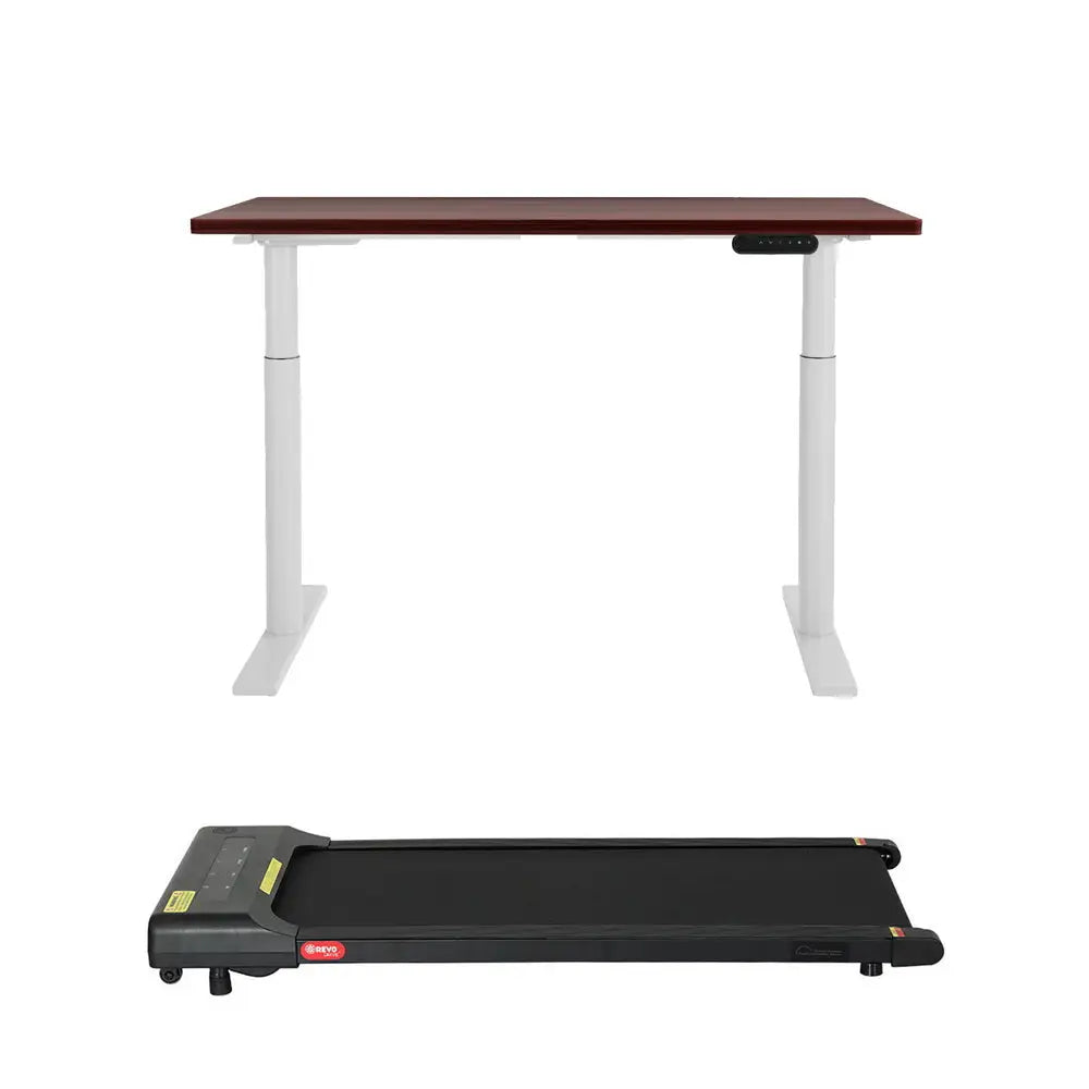 Artiss 400mm Treadmill Electric Walking Pad with 120cm Automatic Standing Desk - Furniture > Office > Desks