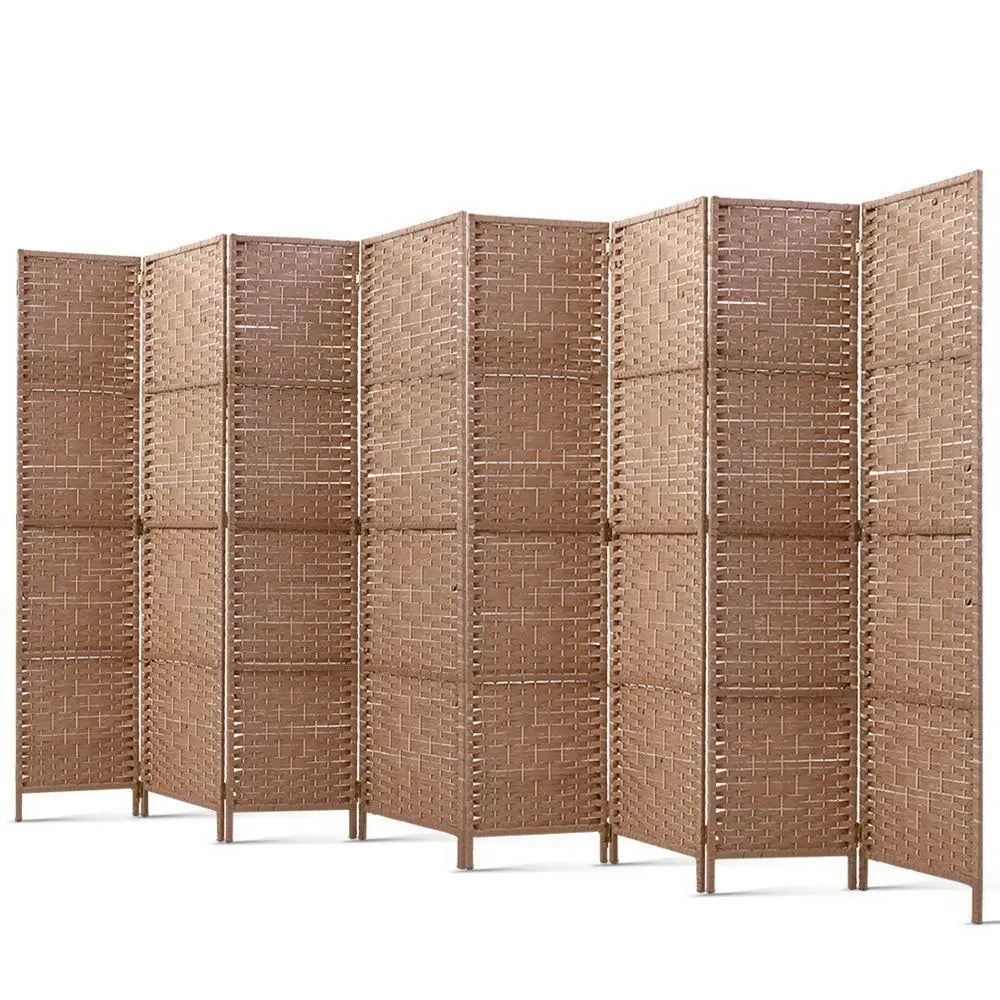 Artiss 8 Panel Room Divider Screen 326x170cm Woven Natural - Furniture > Living Room
