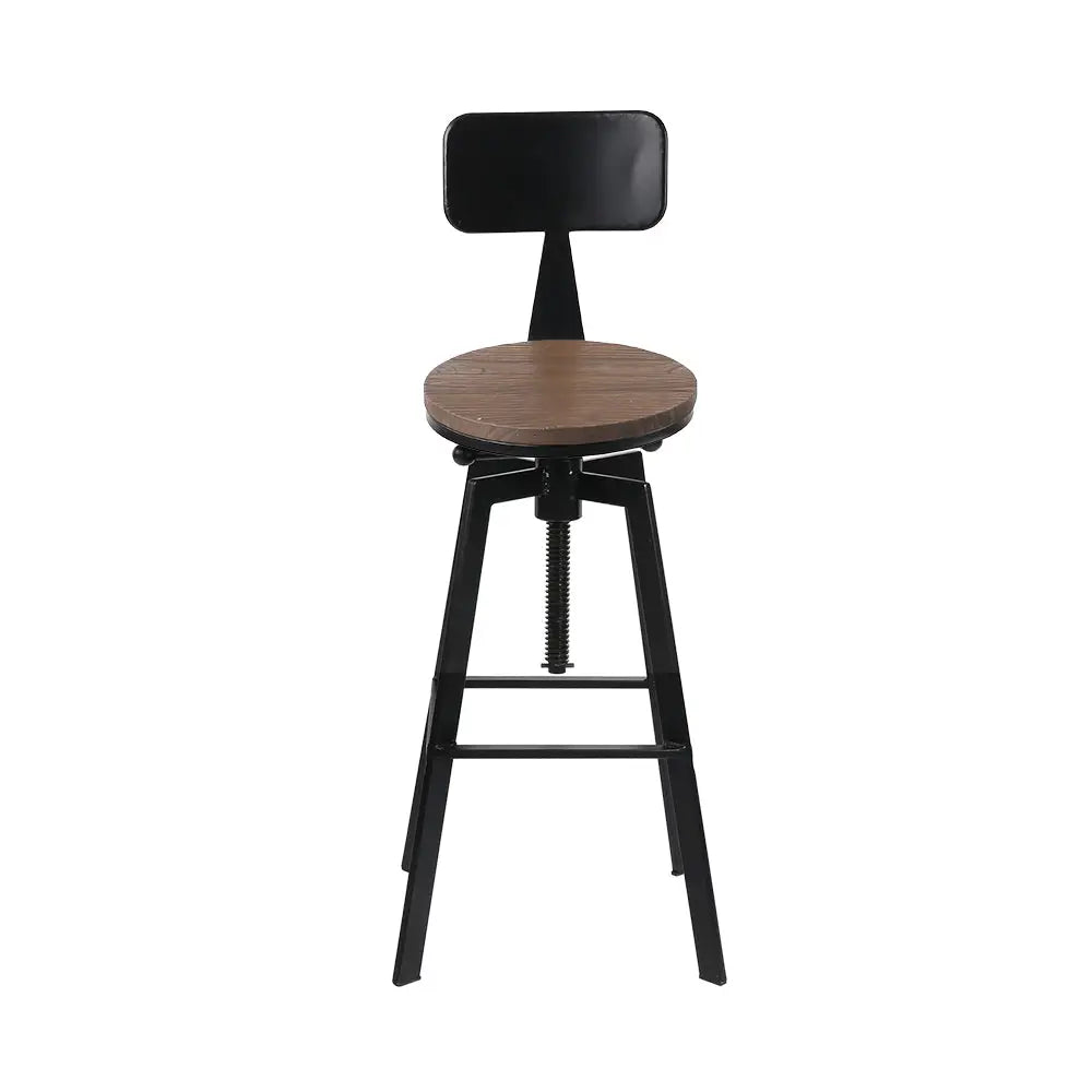 Artiss Bar Stools Kitchen Counter Chairs Vintage Metal Chairs x2 - Furniture > Bar Stools & Chairs