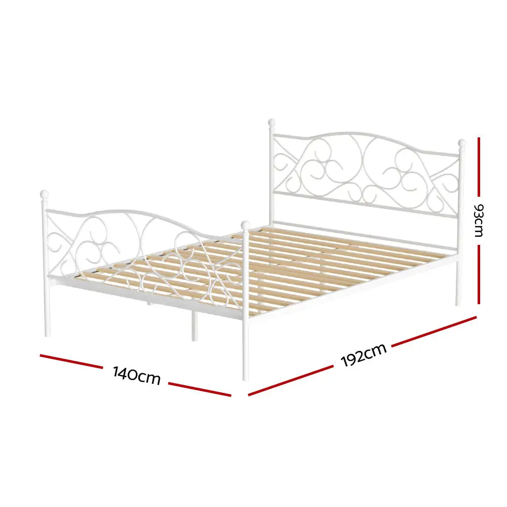Artiss Bed Frame Double Size Metal Frame GROA - Furniture > Bedroom