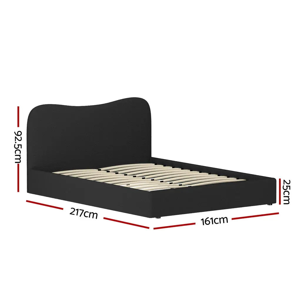 Artiss Bed Frame Queen Size Boucle DARA - Furniture > Bedroom > Beds & Bed Frames