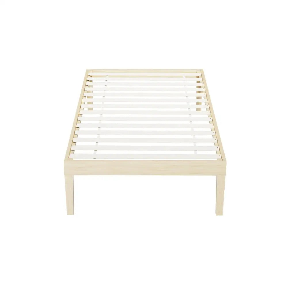 Artiss Bed Frame Single Size Wooden Base Mattress Platform Timber Pine BRUNO - Furniture > Bedroom > Beds & Bed Frames
