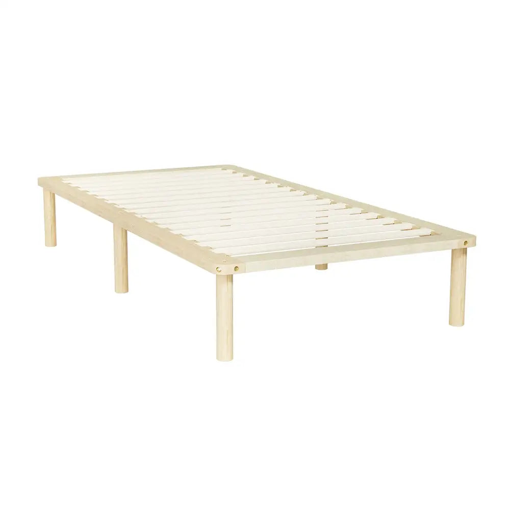 Artiss Bed Frame Single Size Wooden Base Mattress Platform Timber Pine AMBA - Furniture > Bedroom > Beds & Bed Frames