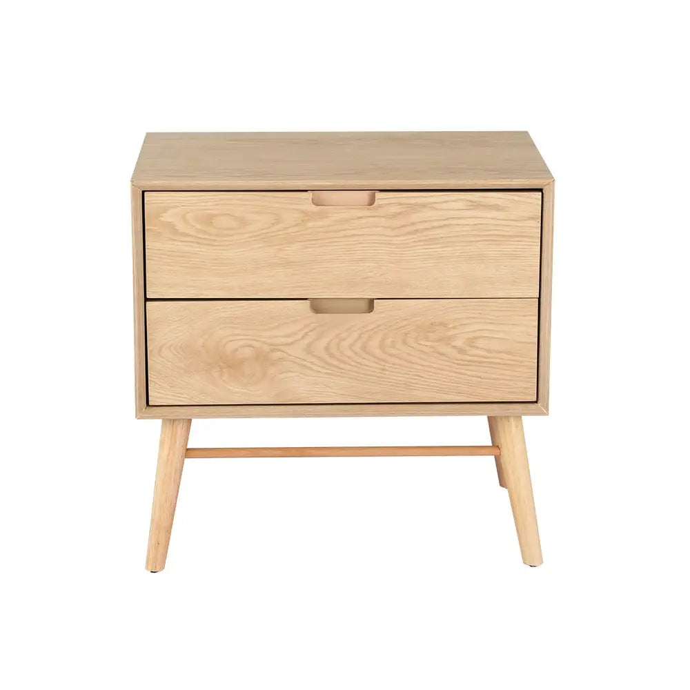 Artiss Bedside Table Drawers Side End Table Storage Cabinet Nightstand Oak GINO - Furniture > Bedroom