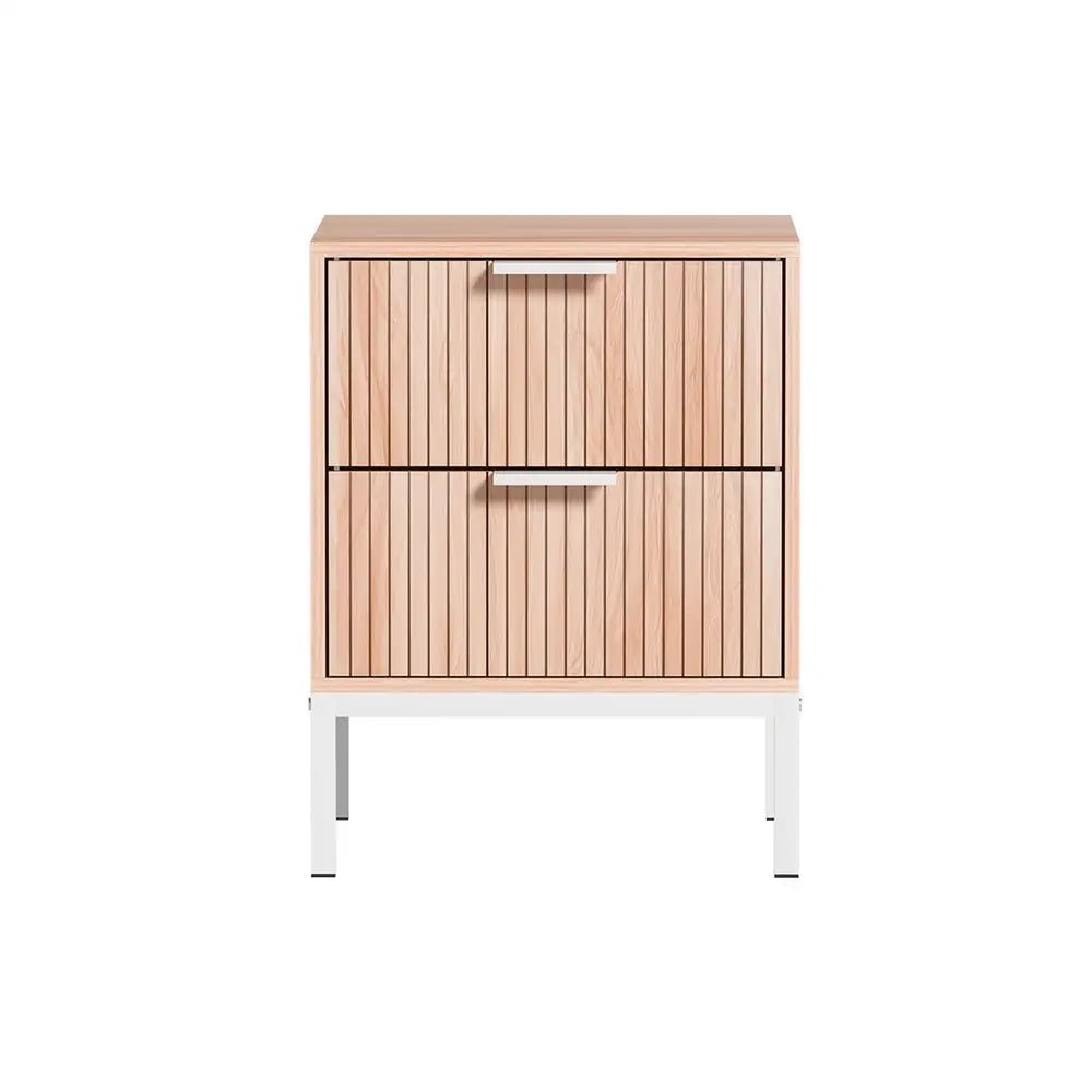 Artiss Bedside Table Drawers Side End Table Storage Cabinet Nightstand Pine LURA - Furniture > Bedroom