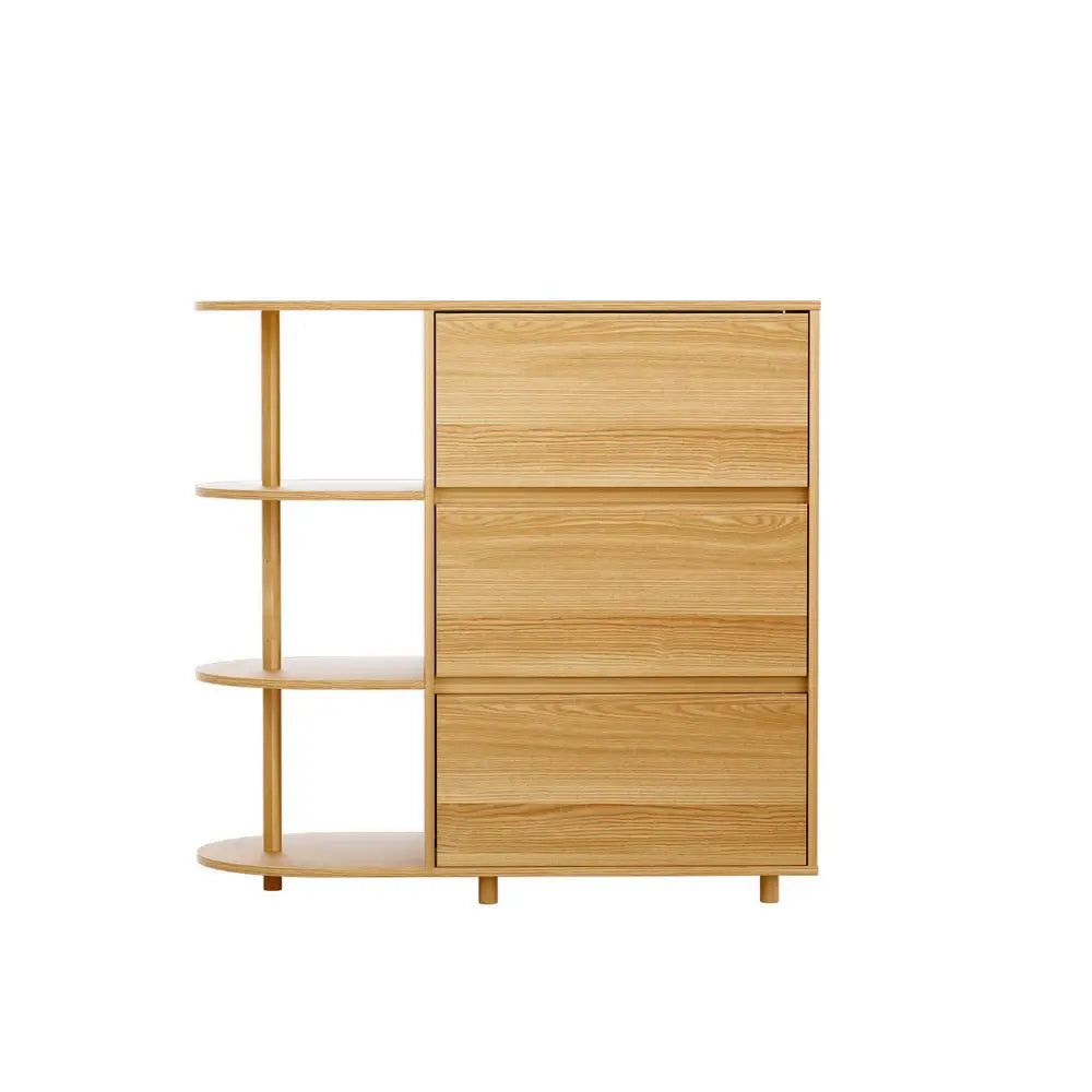 Artiss Chest of 3 Drawers Storage Cabinet 3 Shelves Pine - Furniture > Bedroom > Dressers
