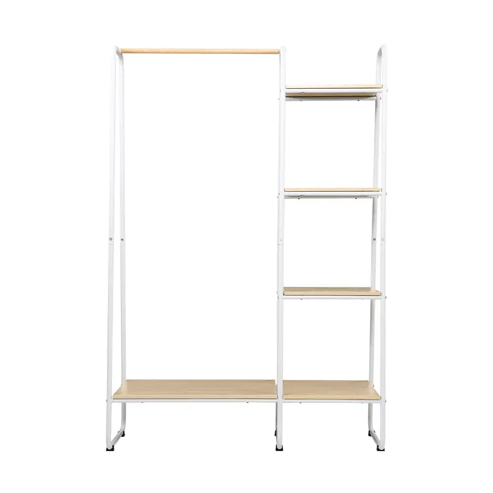 Artiss Clothes Rack Coat Stand 150cm Hanger Closet White - Furniture > Bedroom