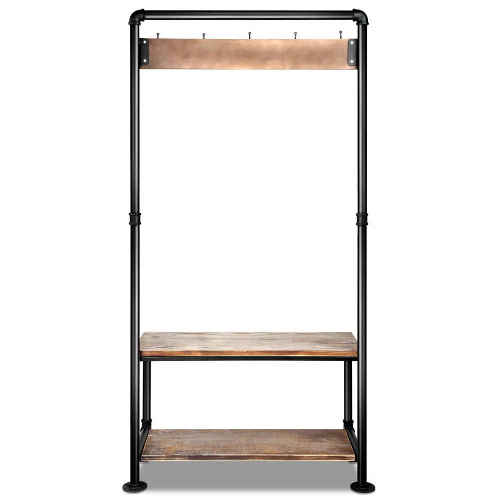 Artiss Clothes Rack Coat Stand 161x80cm Hanger Closet - Furniture > Living Room