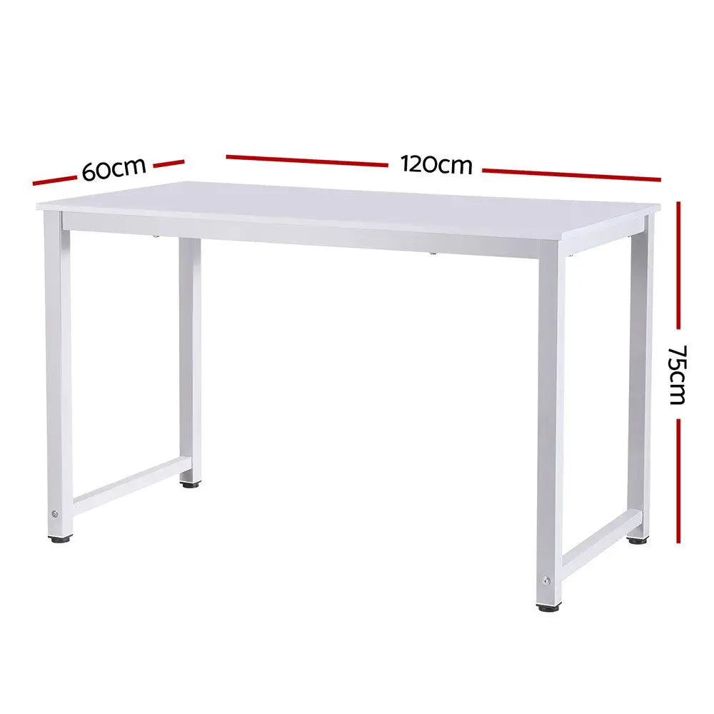 Artiss Computer Desk Home Office Study Table White 120CM - Furniture > Office > Desks