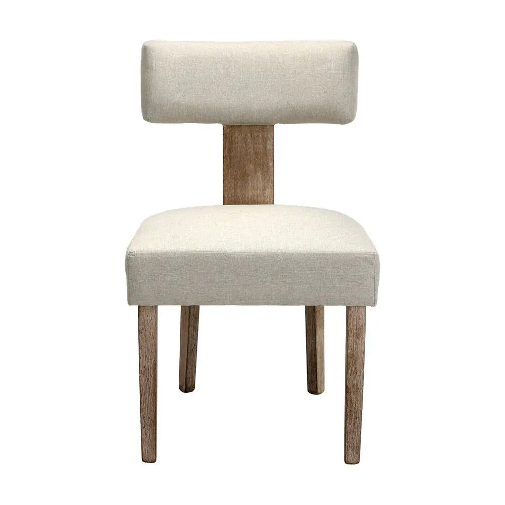 Artiss Dining Chairs Set of 4 Linen Fabric Wooden Beige - Furniture > Dining > Kitchen & Dining Chairs