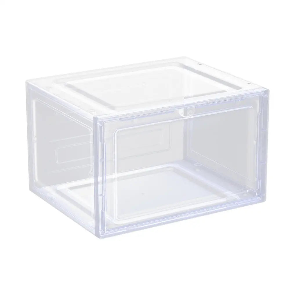 Artiss DIY Shoe Box Set of 2 Stackable Shoe Storage Case Magnetic Door - Furniture > Bedroom