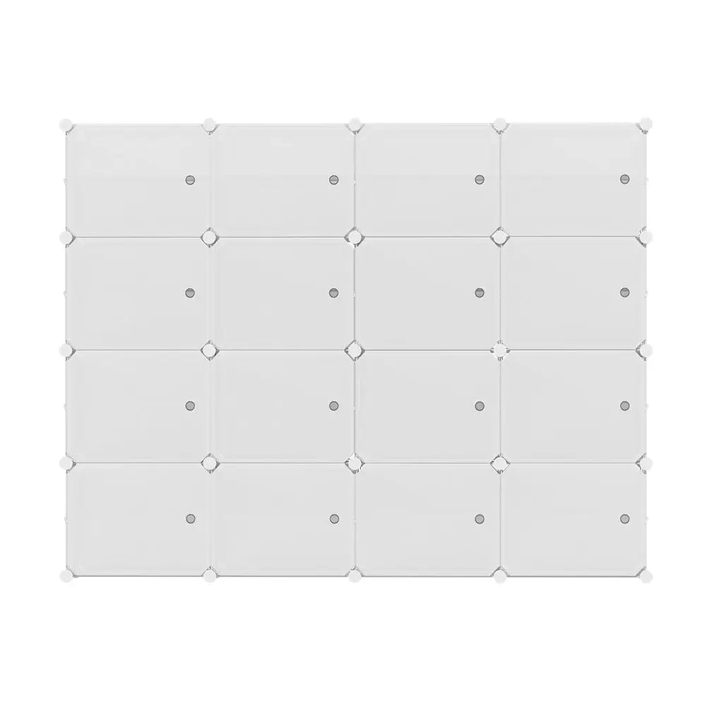 Artiss DIY Shoe Cabinet Shoe Box White Storage Cube Portable Organiser Stand - Home & Garden > Storage