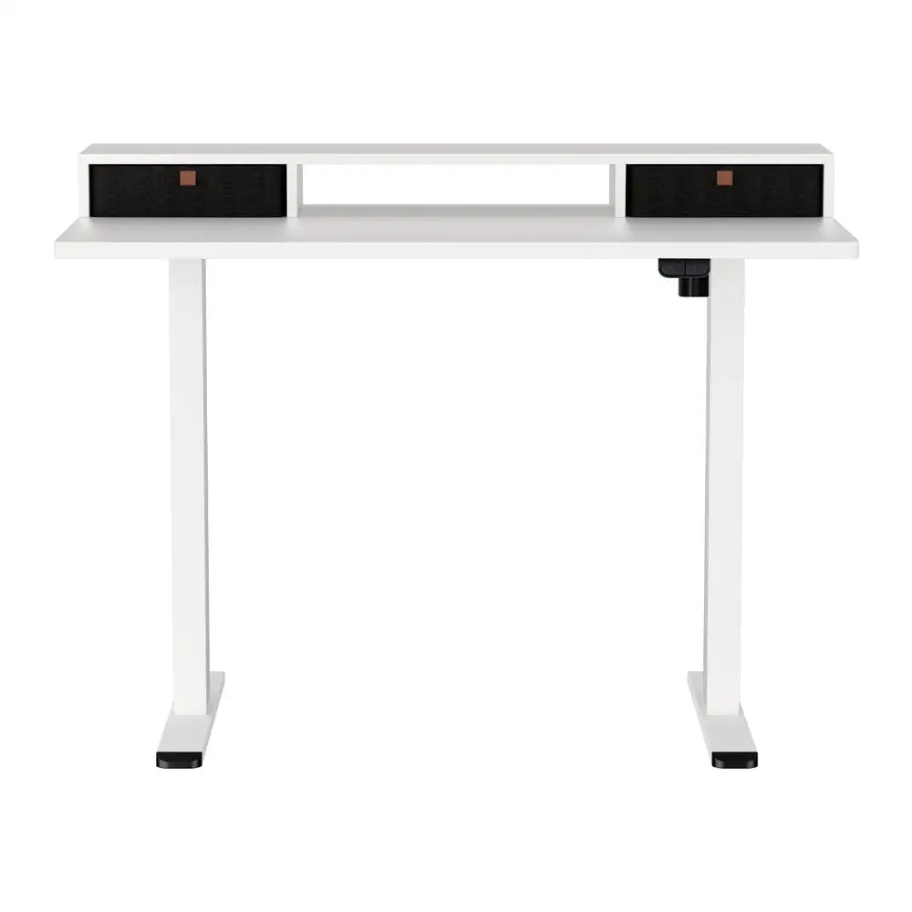 Artiss Electric Standing Desk with Storage Shelf Drawer Office Table 120CM - Furniture > Office > Office & Desk Chairs