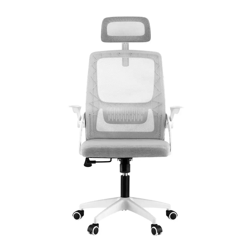 Artiss Ergonomic Office Chair Computer Desk Chairs Headrest Adjustable Grey - Furniture > Office > Office & Desk Chairs