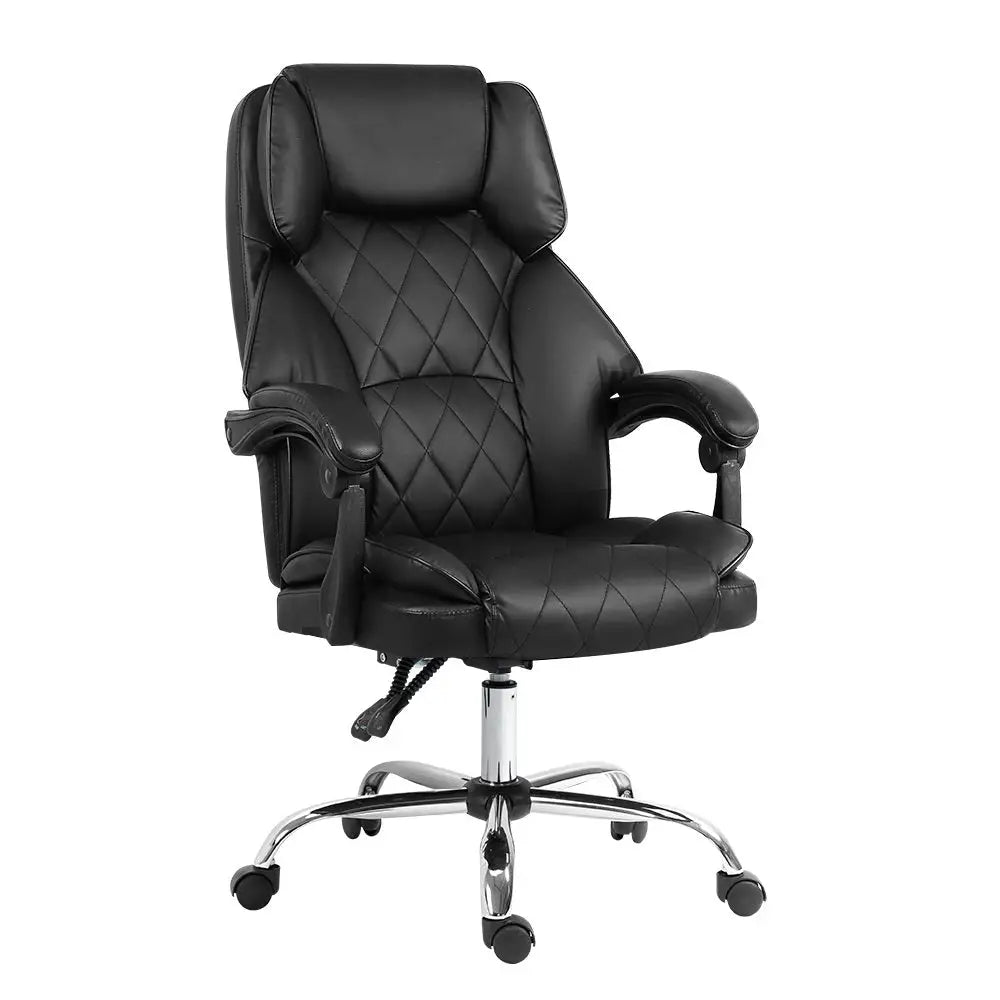 Artiss Executive Office Chair Leather Recliner Black - Furniture > Office