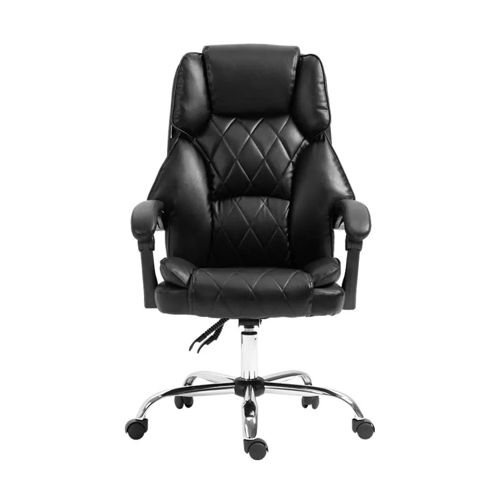 Artiss Executive Office Chair Leather Recliner Black - Furniture > Office