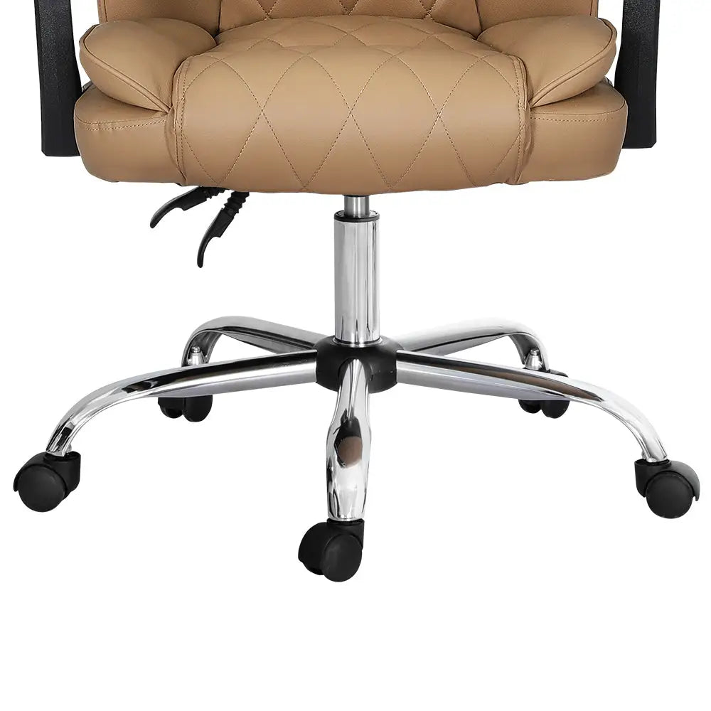 Artiss Executive Office Chair Leather Recliner Espresso - Furniture > Bar Stools & Chairs