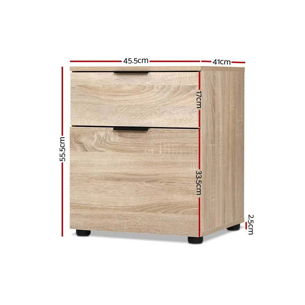 Artiss Filing Cabinet 2 Drawer Office Storage Organiser - Furniture > Office