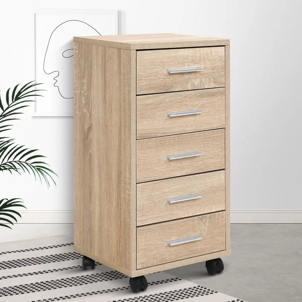 Artiss Filing Cabinet 5 Drawer Office Storage Organiser - Home & Garden > Home Office Accessories > Filing &