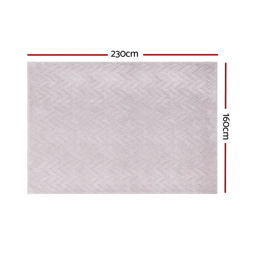 Artiss Floor Rugs 160x230cm Washable Area Mat Large Carpet Microfiber Ripple - Home & Garden > Rugs