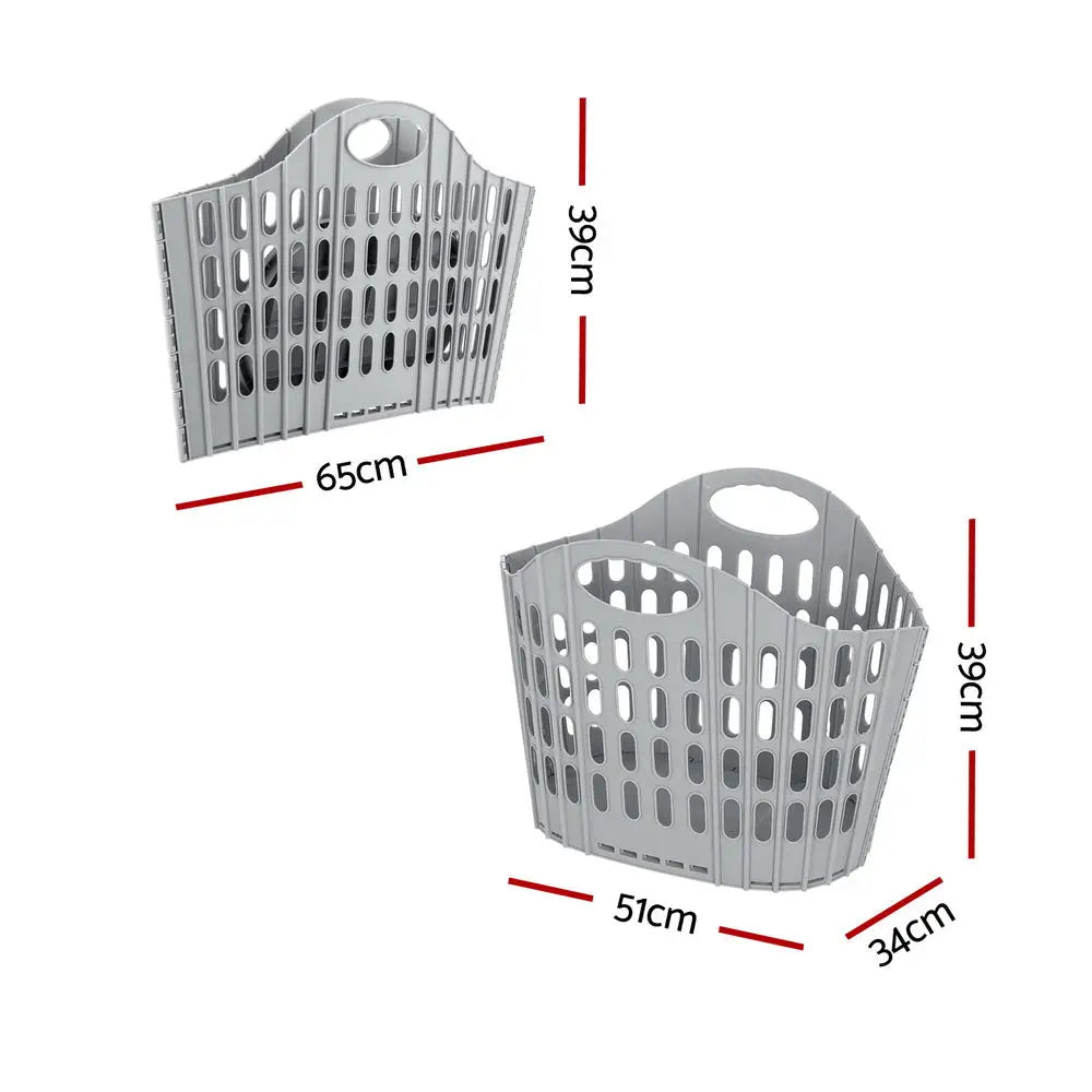 Artiss Laundry Basket Hamper Large Foldable Washing Clothes Storage Organiser - Home & Garden > Laundry & Cleaning