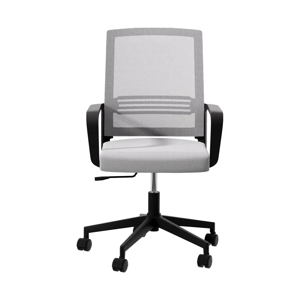 Artiss Mesh Office Chair Computer Gaming Desk Chairs Work Study Mid Back Grey - Furniture > Office