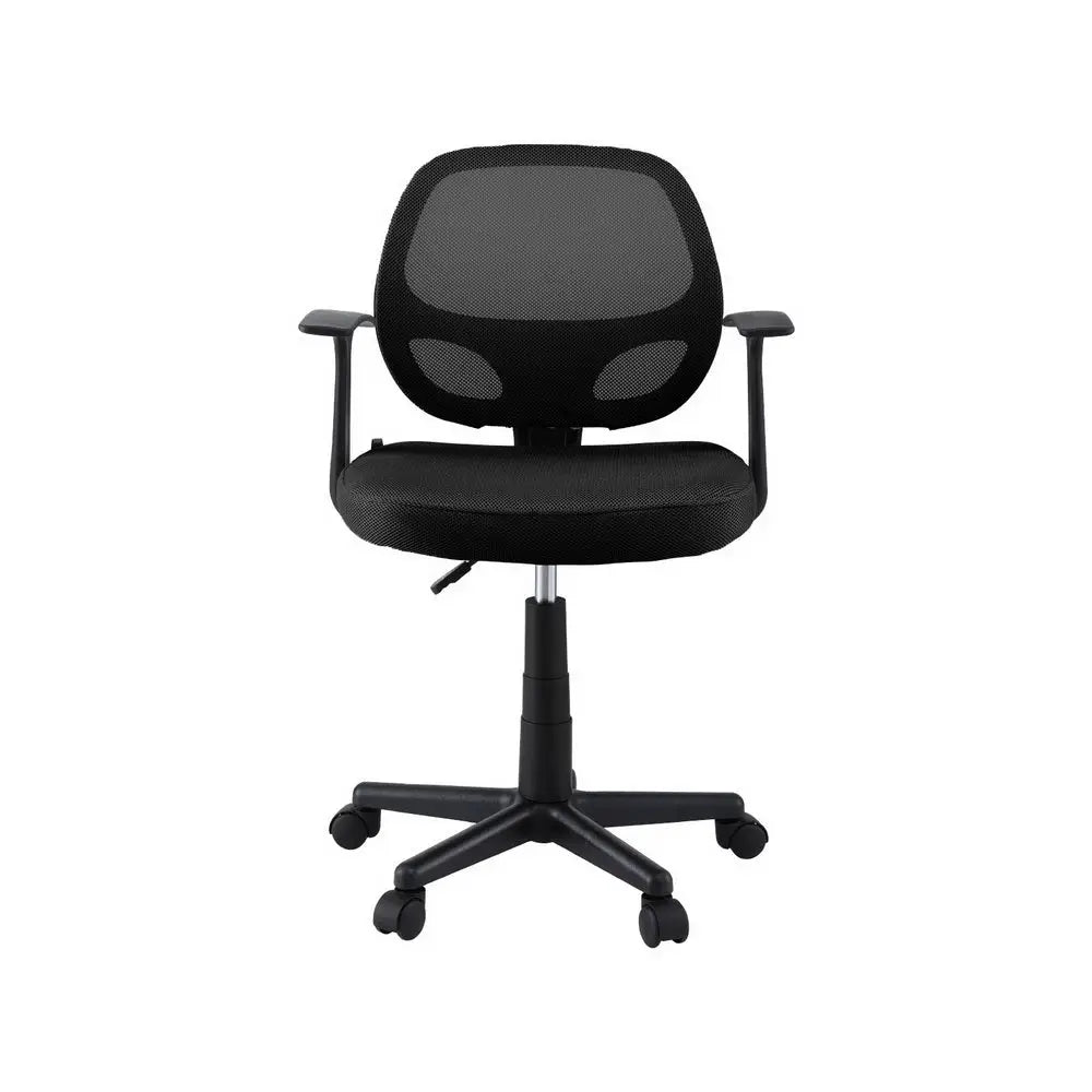 Artiss Mesh Office Chair Computer Gaming Desk Chairs Work Study Mid Back Black - Furniture > Office > Office & Desk