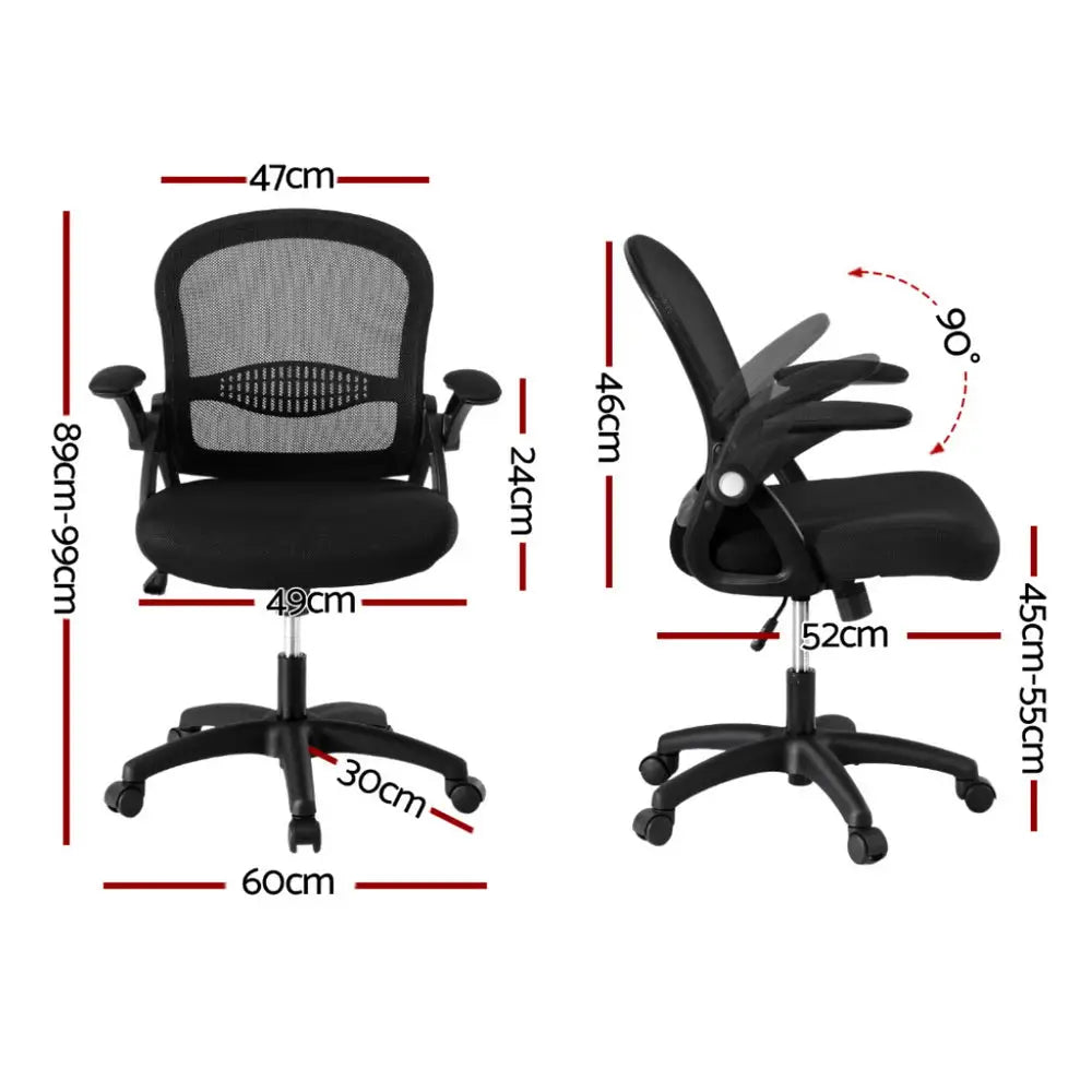Artiss Mesh Office Chair Computer Gaming Desk Chairs Work Study Mid Back - Furniture > Office > Office & Desk Chairs
