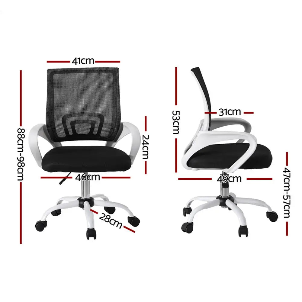 Artiss Office Chair Mesh Computer Gaming Desk Chairs Work Study Mid Back - Furniture > Office > Office & Desk Chairs