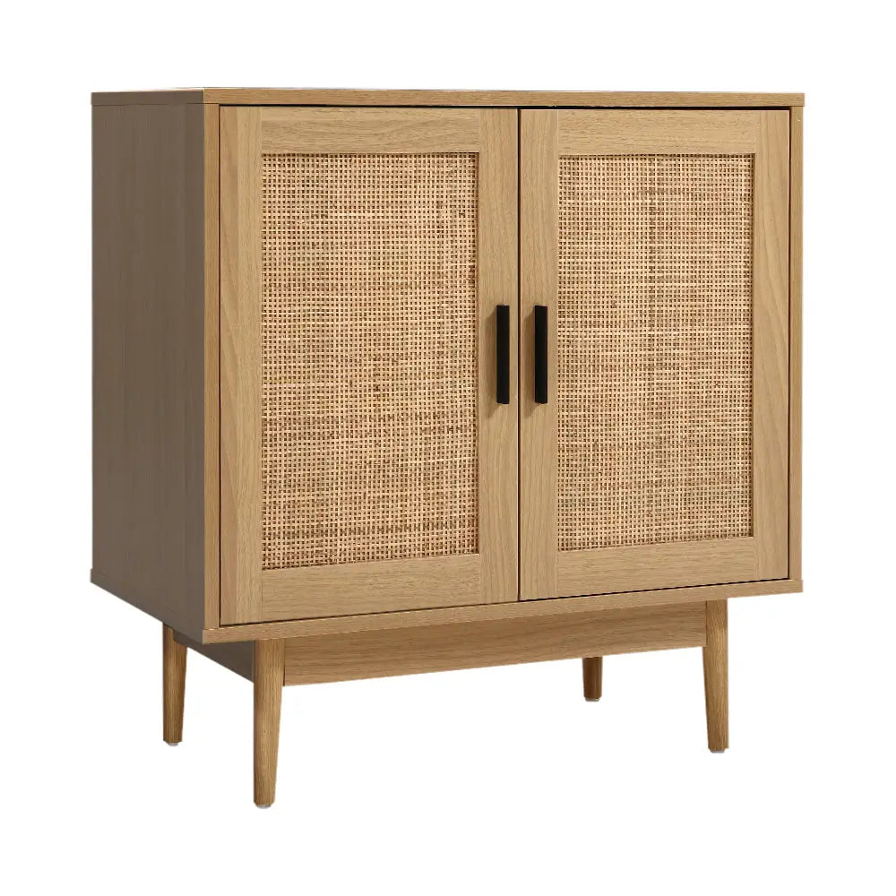 Artiss Rattan Buffet Sideboard 2 Doors - BRIONY Oak - Furniture > Dining