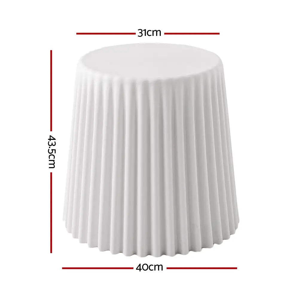 Artiss Set of 4 Cupcake Bar Stools Stackable Foot Stool White - Furniture > Bar Stools & Chairs > Table & Bar Stools