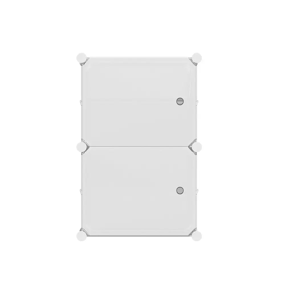 Artiss Shoe Cabinet DIY Shoe Box White Storage Cube Portable Organiser Stand - Home & Garden > Storage