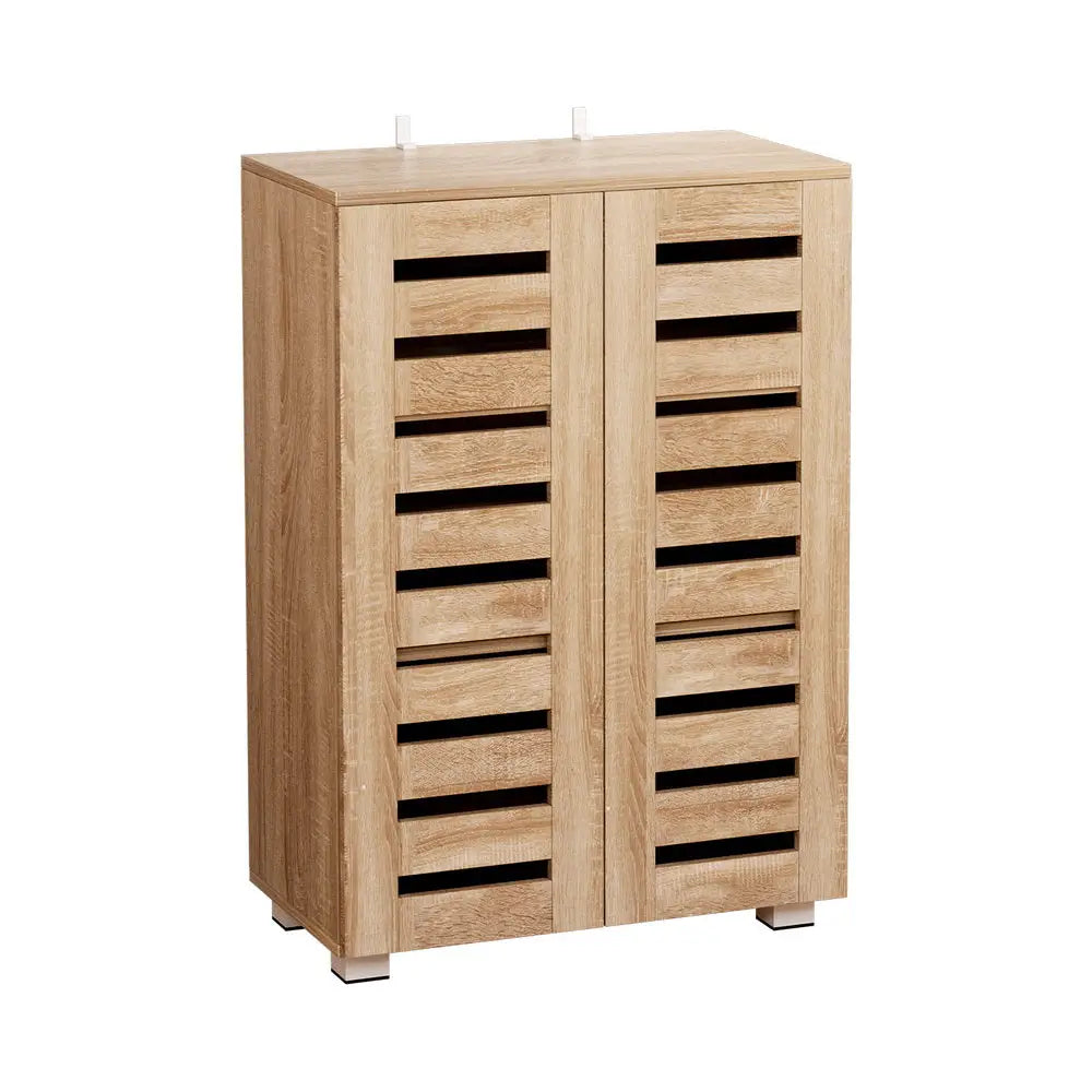 Artiss Shoe Rack Cabinet 20 Pairs 5-tier Wood Alster - Furniture > Living Room > Shoe Storage