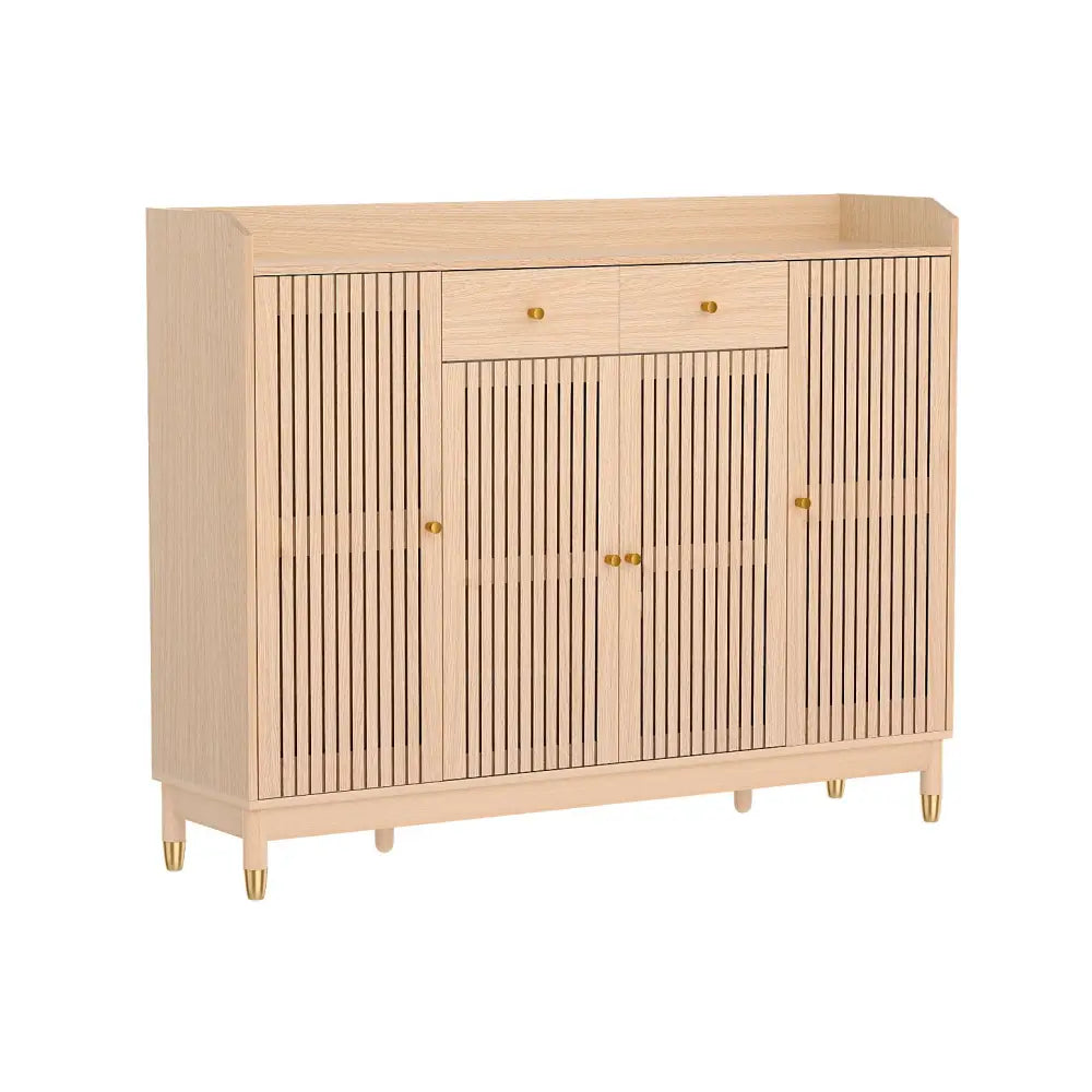 Artiss Shoe Rack Cabinet with Shelves 26 Pairs Pine - Furniture > Living Room > Shoe Storage