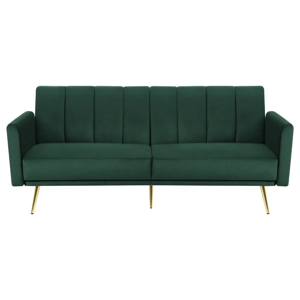 Artiss Sofa Bed 3 Seater Couch Convertible Lounge Adjustable Arm Recliner Velvet - Furniture > Sofas > Sofas & Sofa Beds