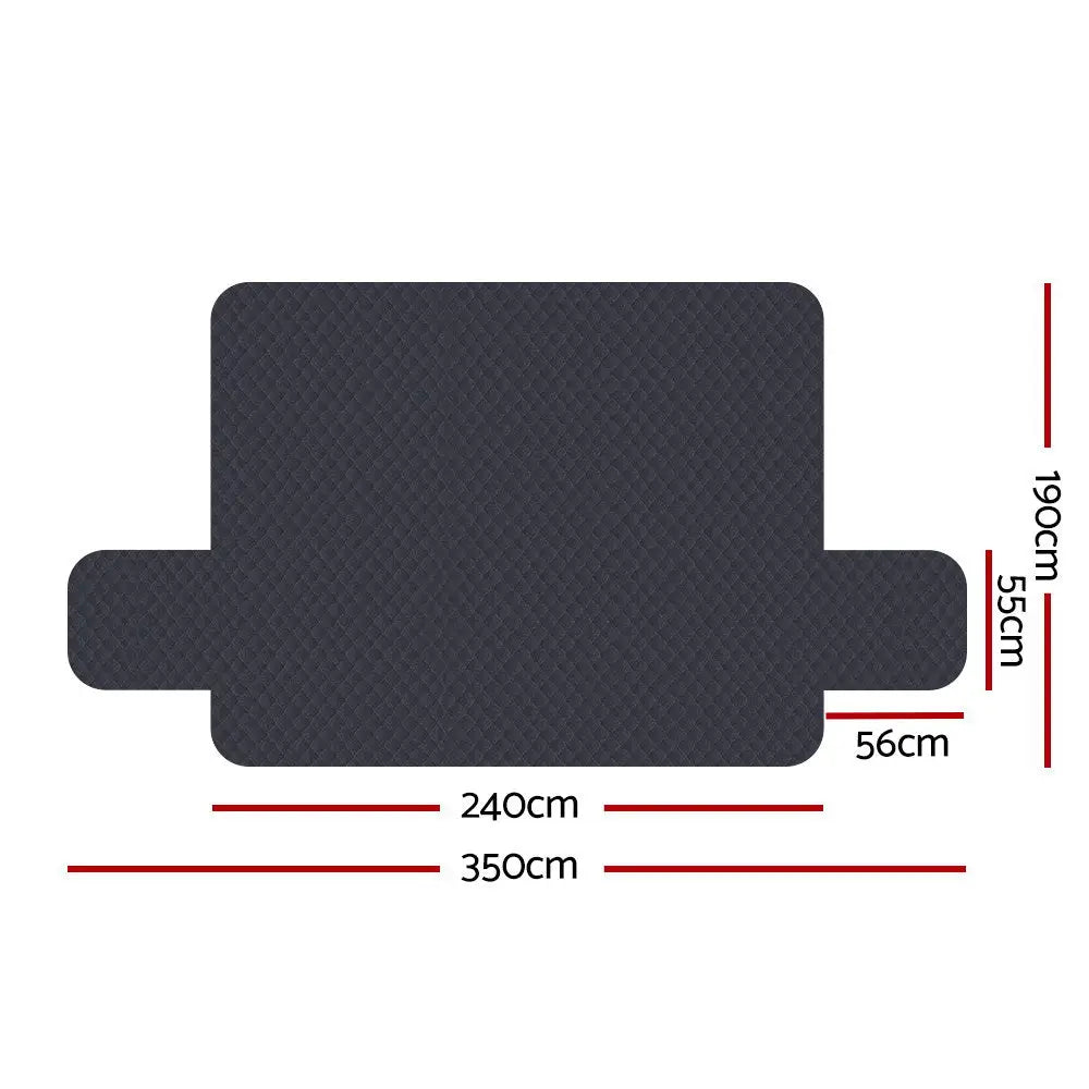Artiss Sofa Cover Couch Covers 4 Seater 100% Water Resistant Dark Grey - Furniture > Sofas