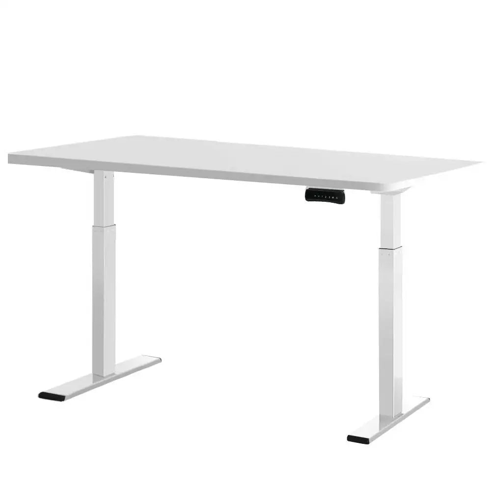 Artiss Standing Desk Motorised Dual Motor 140CM White - Furniture > Office