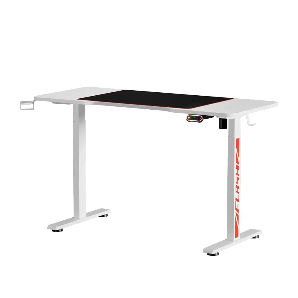 Artiss Standing Desk Motorised Gaming Desks White 140CM - Furniture > Office