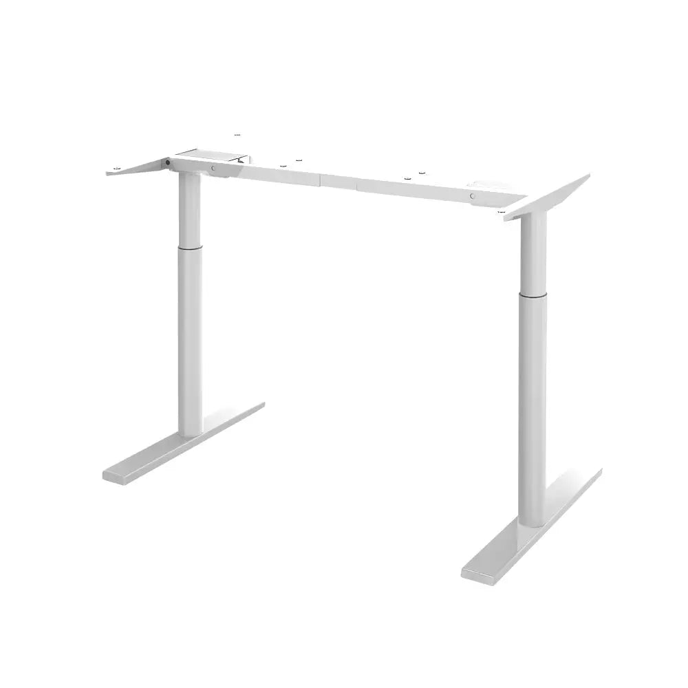 Artiss Standing Desk Sit Stand Motorised Adjustable Frame Only Dual Motor White - Furniture > Office