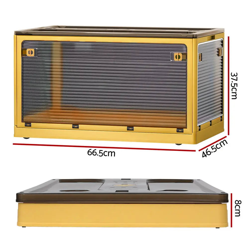 Artiss Storage Foldable Stackable Large 5 Sides Open Transparent 115L - Home & Garden > Storage