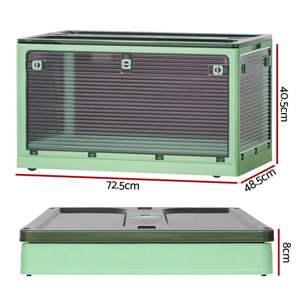 Artiss Storage Foldable Stackable Large 5 Sides Open Transparent 140L - Home & Garden > Storage